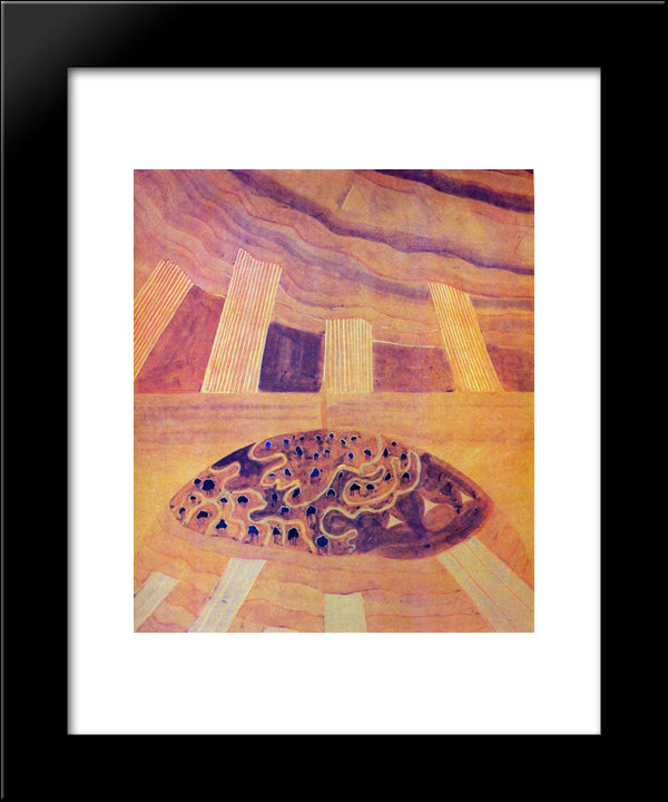 Andante (Sonata Of The Sun) 20x24 Black Modern Wood Framed Art Print Poster by Ciurlionis, Mikalojus