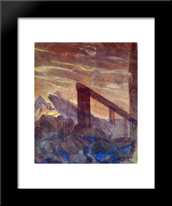 Cancer 20x24 Black Modern Wood Framed Art Print Poster by Ciurlionis, Mikalojus