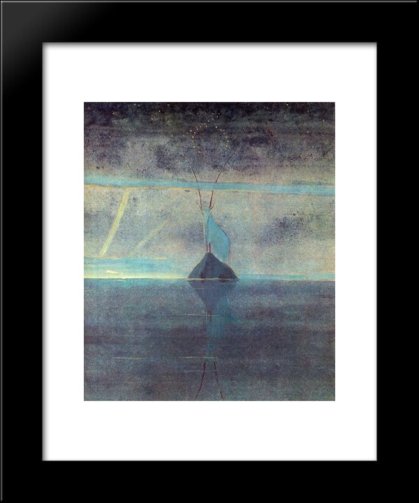 Capricon 20x24 Black Modern Wood Framed Art Print Poster by Ciurlionis, Mikalojus
