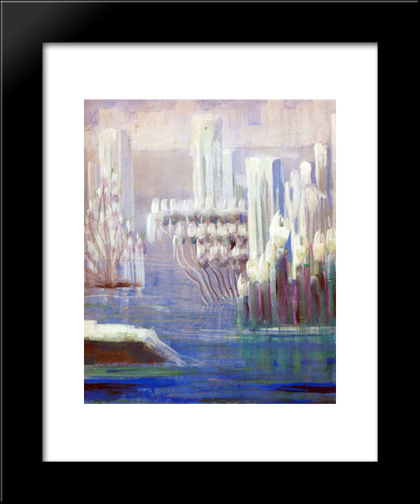 Creation Of The World Vi 20x24 Black Modern Wood Framed Art Print Poster by Ciurlionis, Mikalojus