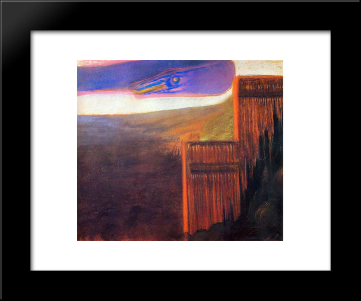 Deluge (Ix) 20x24 Black Modern Wood Framed Art Print Poster by Ciurlionis, Mikalojus