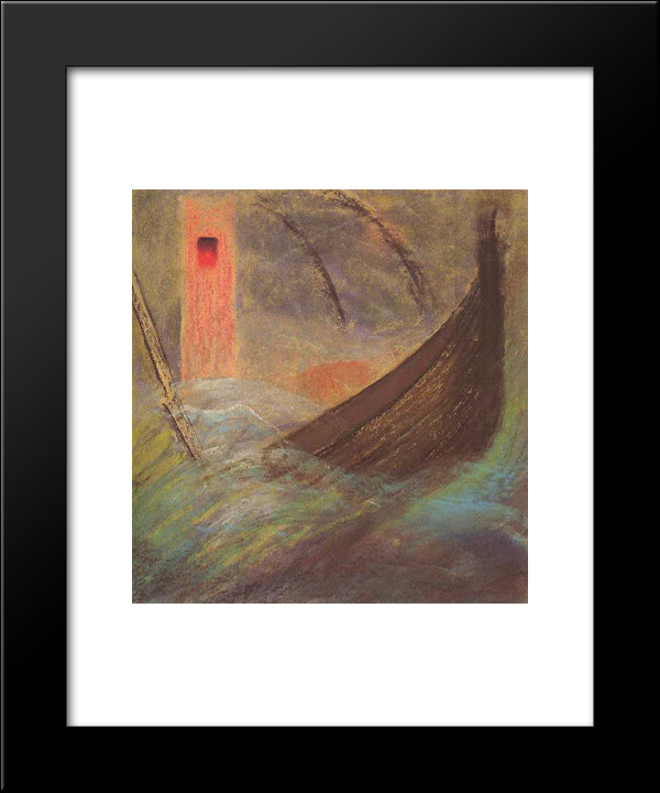 Deluge (V) 20x24 Black Modern Wood Framed Art Print Poster by Ciurlionis, Mikalojus