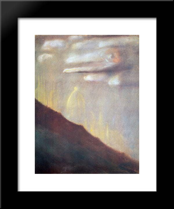 Deluge (Viii) 20x24 Black Modern Wood Framed Art Print Poster by Ciurlionis, Mikalojus