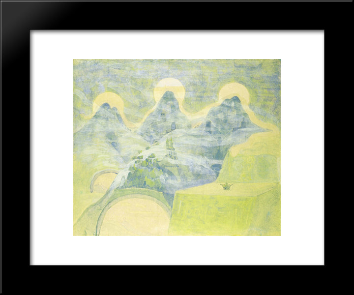 Finale (Sonata Of The Serpent) 20x24 Black Modern Wood Framed Art Print Poster by Ciurlionis, Mikalojus
