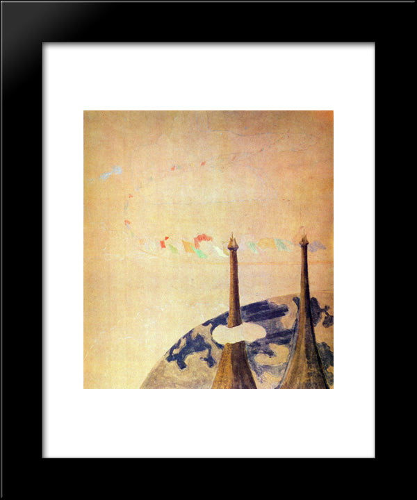 Finale (Sonata Of The Spring) 20x24 Black Modern Wood Framed Art Print Poster by Ciurlionis, Mikalojus
