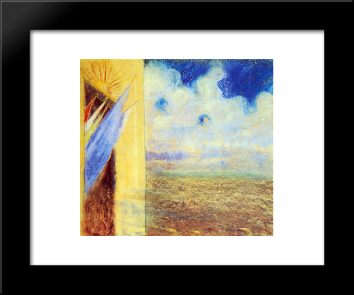 Flags 20x24 Black Modern Wood Framed Art Print Poster by Ciurlionis, Mikalojus