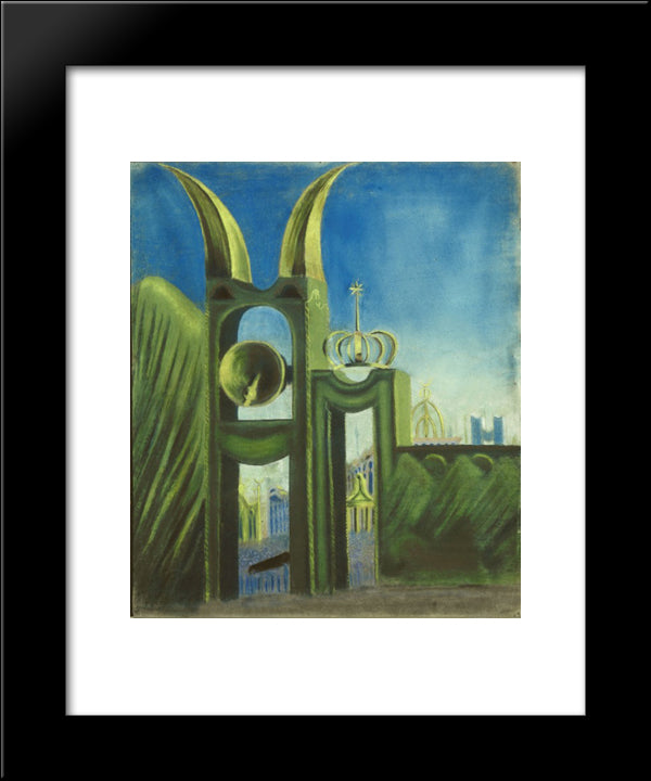 Funeral Symphony (I) 20x24 Black Modern Wood Framed Art Print Poster by Ciurlionis, Mikalojus