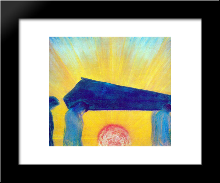 Funeral Symphony (Ii) 20x24 Black Modern Wood Framed Art Print Poster by Ciurlionis, Mikalojus