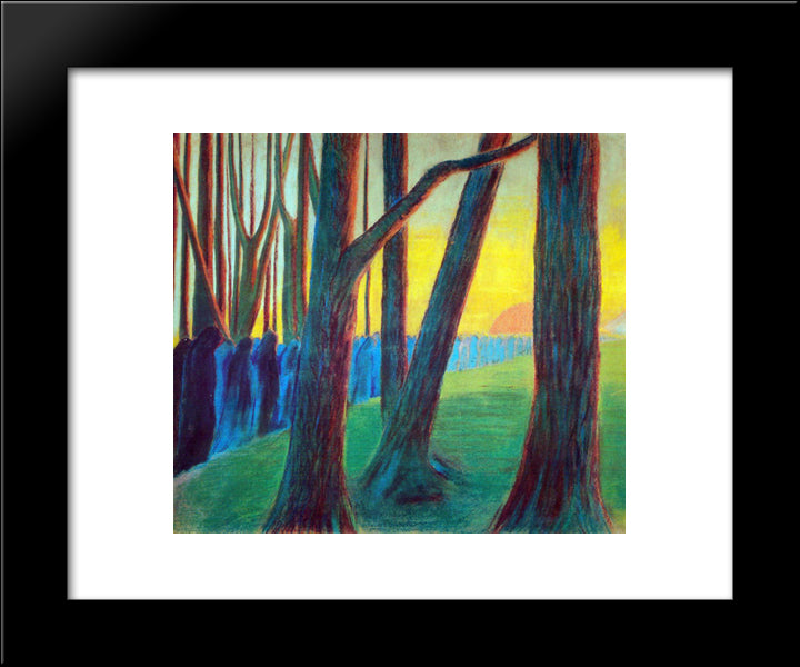 Funeral Symphony (Iii) 20x24 Black Modern Wood Framed Art Print Poster by Ciurlionis, Mikalojus