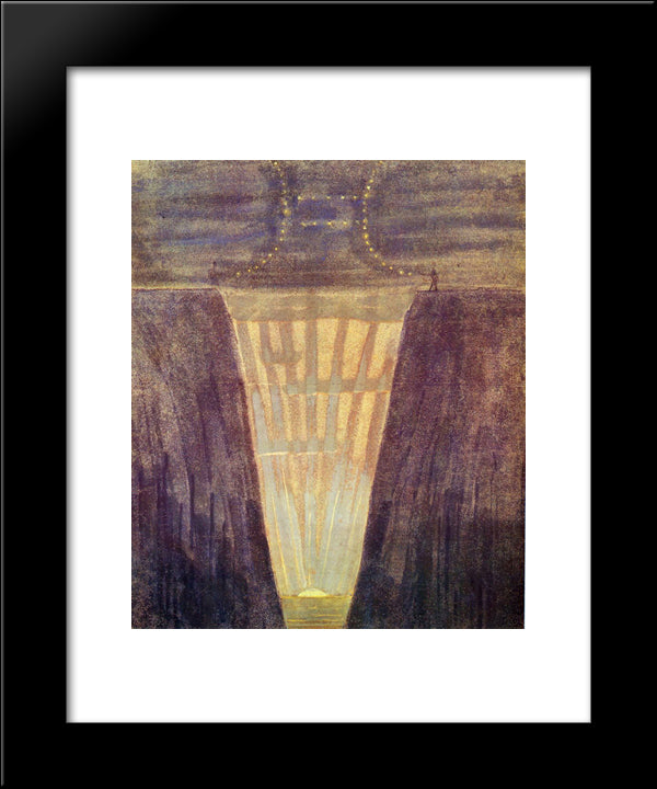 Gemini 20x24 Black Modern Wood Framed Art Print Poster by Ciurlionis, Mikalojus