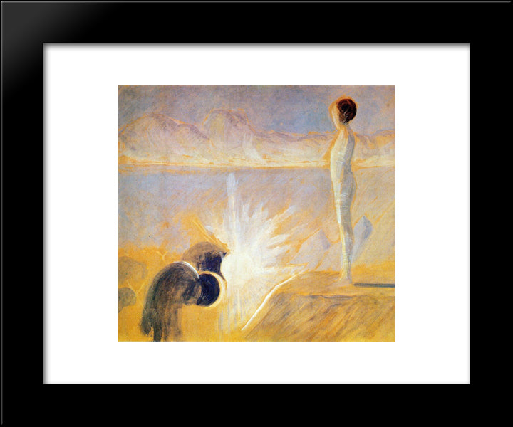 Joseph'S Dream 20x24 Black Modern Wood Framed Art Print Poster by Ciurlionis, Mikalojus