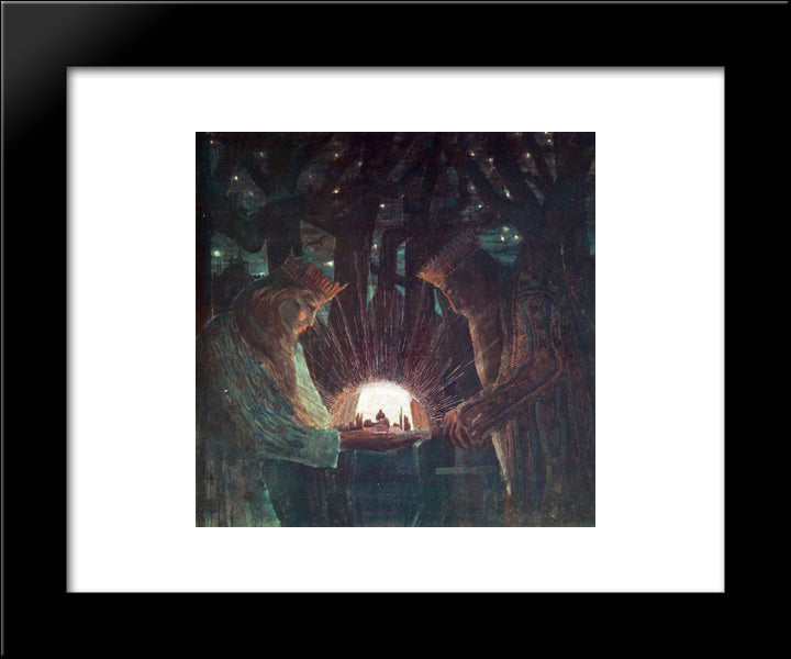 Kings (Fairy Tale Kings ) 20x24 Black Modern Wood Framed Art Print Poster by Ciurlionis, Mikalojus