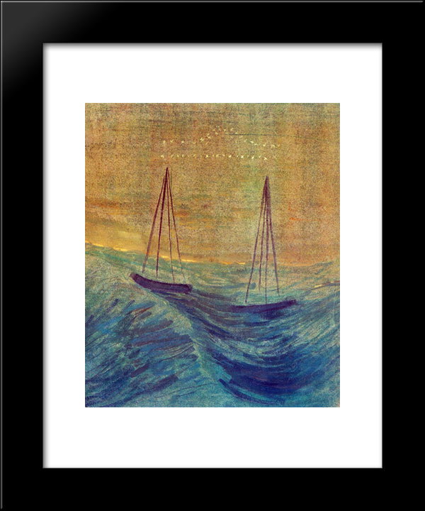 Libra 20x24 Black Modern Wood Framed Art Print Poster by Ciurlionis, Mikalojus