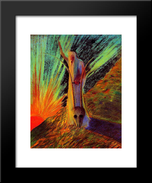 Morning 20x24 Black Modern Wood Framed Art Print Poster by Ciurlionis, Mikalojus