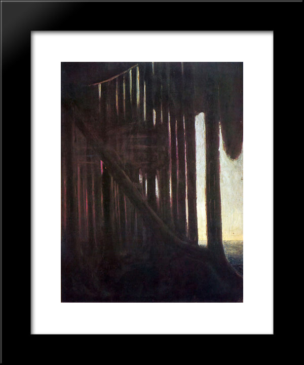 Rustle Of The Forest 20x24 Black Modern Wood Framed Art Print Poster by Ciurlionis, Mikalojus