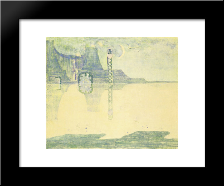 Scherzo (Sonata Of The Serpent) 20x24 Black Modern Wood Framed Art Print Poster by Ciurlionis, Mikalojus