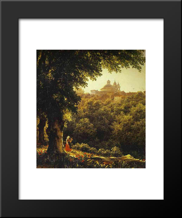 Ariccia Near Rome 20x24 Black Modern Wood Framed Art Print Poster by Lebedev, Mikhail