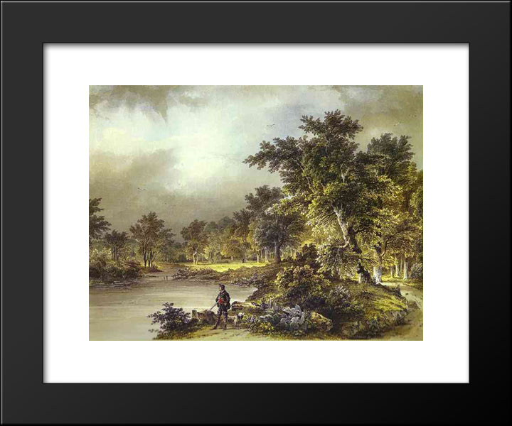 Landscape 20x24 Black Modern Wood Framed Art Print Poster by Lebedev, Mikhail