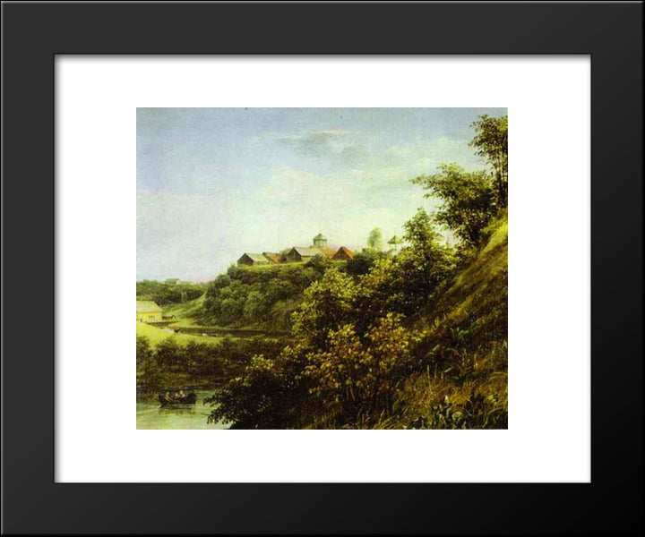 Vasilkovo 20x24 Black Modern Wood Framed Art Print Poster by Lebedev, Mikhail