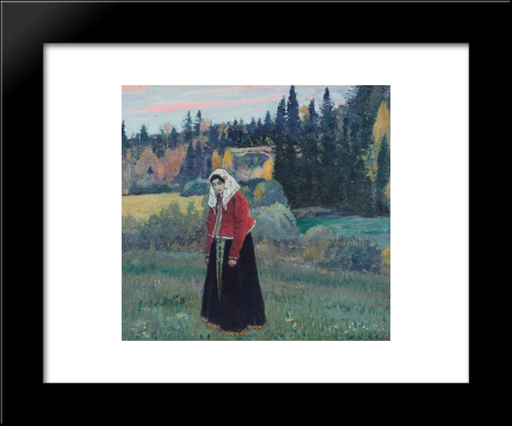 Alenushka 20x24 Black Modern Wood Framed Art Print Poster by Nesterov, Mikhail