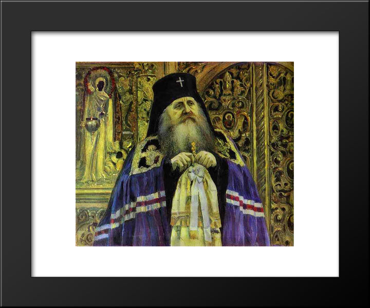 Archbishop (Portrait Of Antoniy Volynskiy) 20x24 Black Modern Wood Framed Art Print Poster by Nesterov, Mikhail