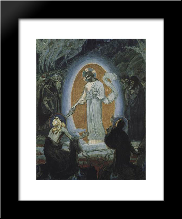 Descent Into Hell 20x24 Black Modern Wood Framed Art Print Poster by Nesterov, Mikhail