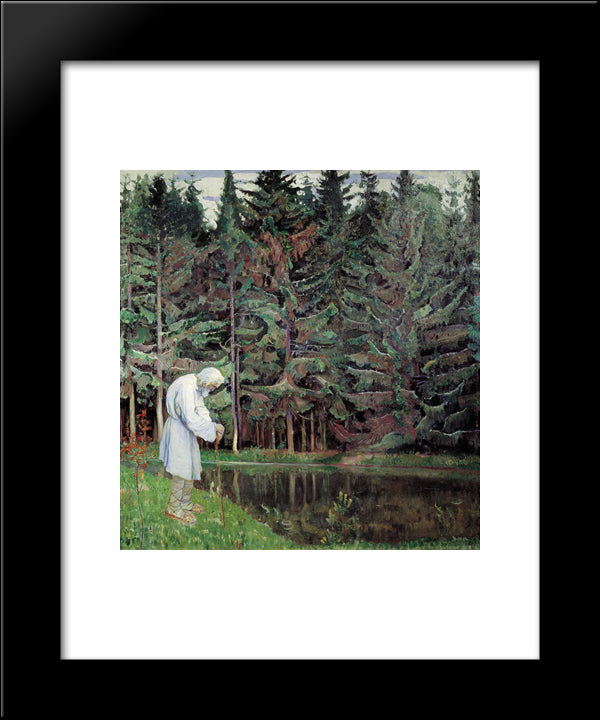 Elder (Abraham, The Servant Of God) 20x24 Black Modern Wood Framed Art Print Poster by Nesterov, Mikhail