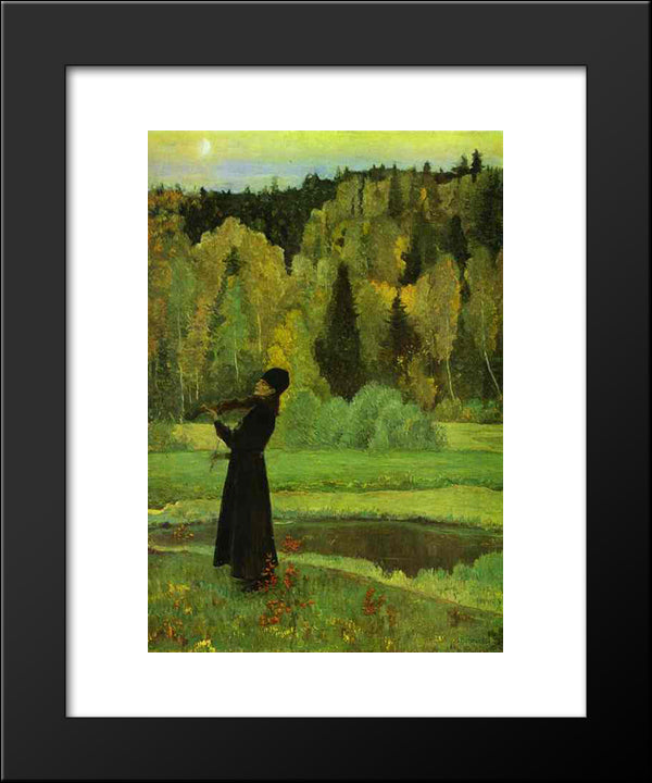 Elegy. Blind Musician. 20x24 Black Modern Wood Framed Art Print Poster by Nesterov, Mikhail