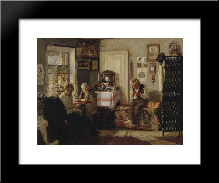 Home Arrest 20x24 Black Modern Wood Framed Art Print Poster by Nesterov, Mikhail