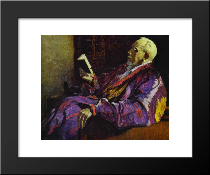 Portrait Of Alexey Severtsov 20x24 Black Modern Wood Framed Art Print Poster by Nesterov, Mikhail