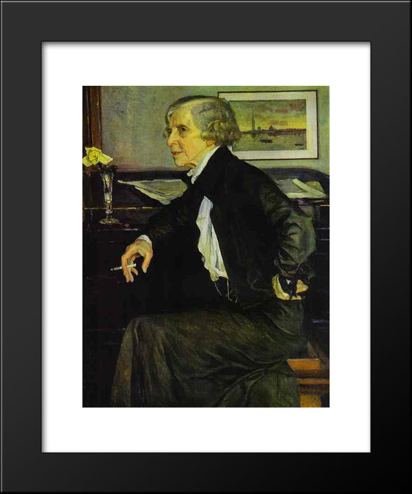 Portrait Of Elizaveta Kruglikova 20x24 Black Modern Wood Framed Art Print Poster by Nesterov, Mikhail