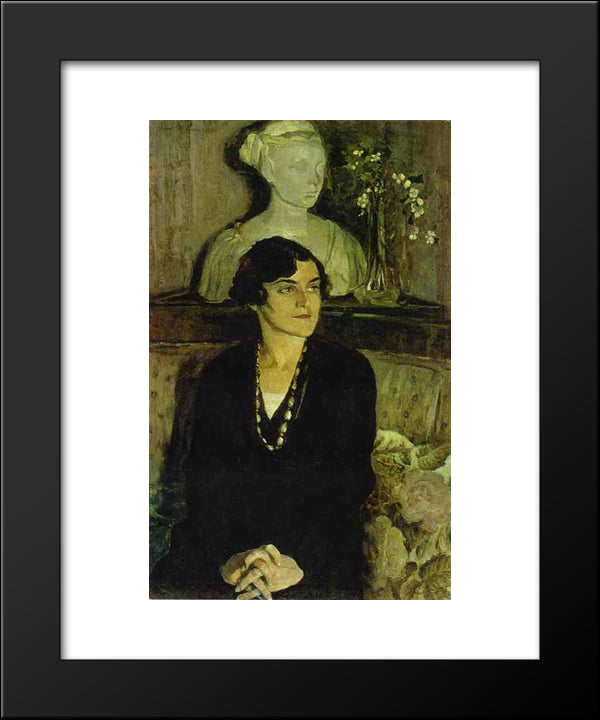 Portrait Of Elizaveta Tal 20x24 Black Modern Wood Framed Art Print Poster by Nesterov, Mikhail