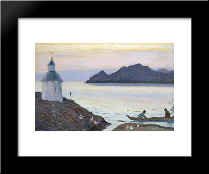 Solovki 20x24 Black Modern Wood Framed Art Print Poster by Nesterov, Mikhail