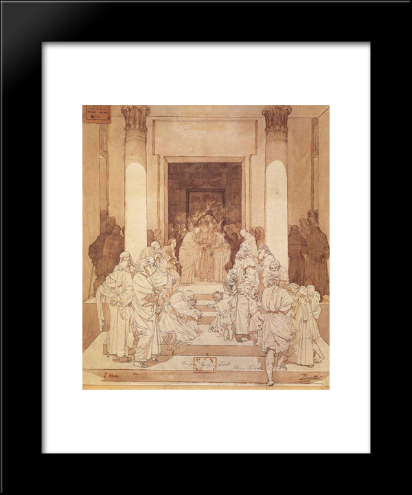Betrothal Of Mary And Joseph 20x24 Black Modern Wood Framed Art Print Poster by Vrubel, Mikhail