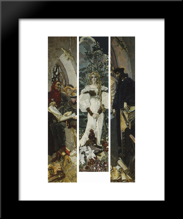 Faust 20x24 Black Modern Wood Framed Art Print Poster by Vrubel, Mikhail