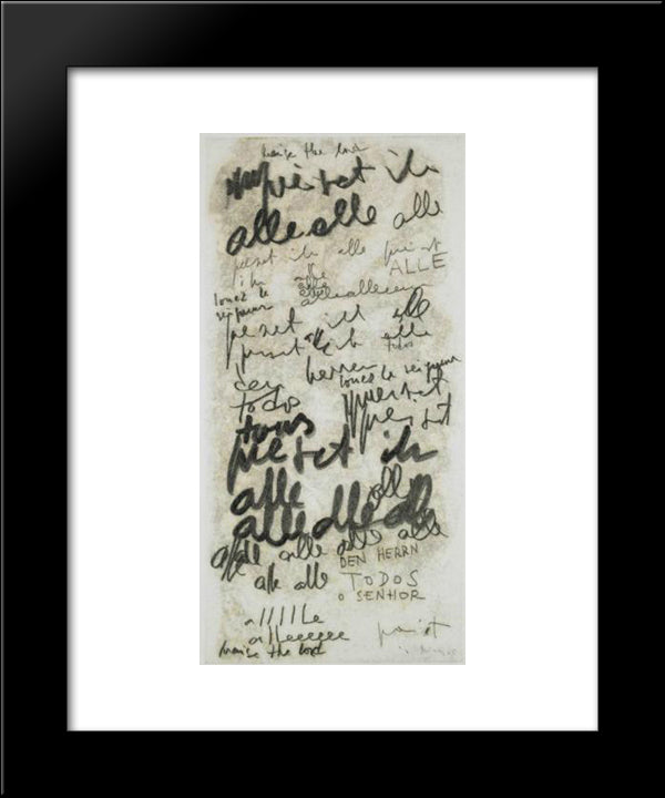 Untitled (Alle) 20x24 Black Modern Wood Framed Art Print Poster by Schendel, Mira
