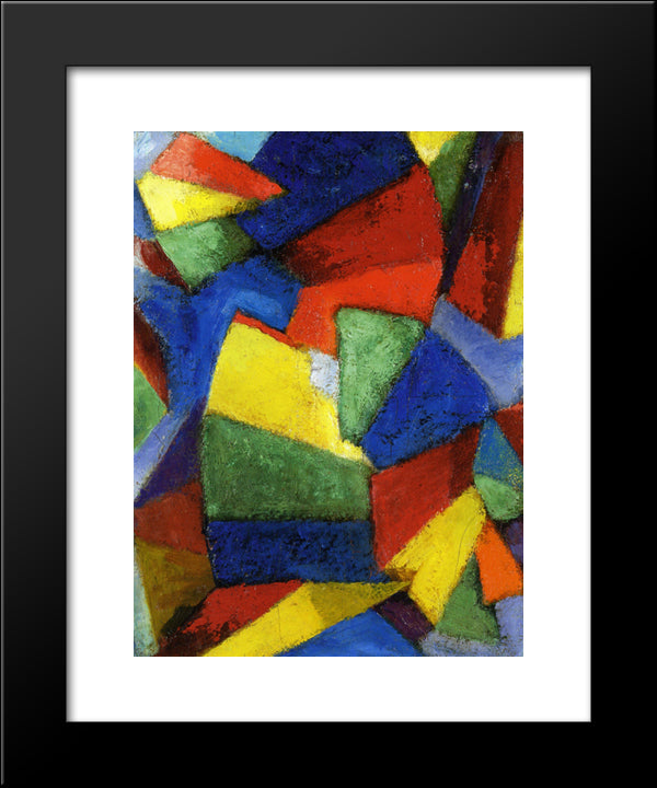 Synchromy In Blue - Violet 20x24 Black Modern Wood Framed Art Print Poster by Russell, Morgan