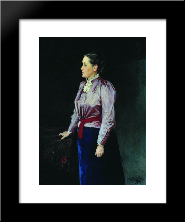 Portrait Of S.V. Panina 20x24 Black Modern Wood Framed Art Print Poster by Yaroshenko, Mykola
