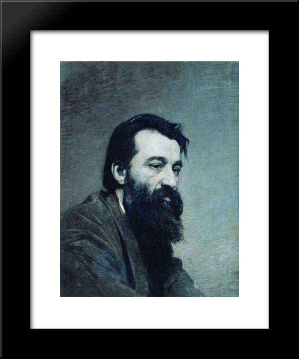 Portrait Of Sergey Nikolaevich Amosov 20x24 Black Modern Wood Framed Art Print Poster by Yaroshenko, Mykola