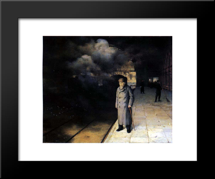 Seeing-Off 20x24 Black Modern Wood Framed Art Print Poster by Yaroshenko, Mykola