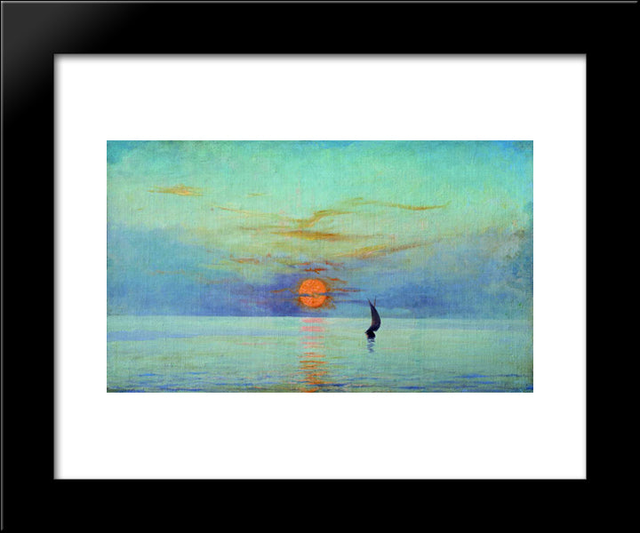 Sunset 20x24 Black Modern Wood Framed Art Print Poster by Yaroshenko, Mykola