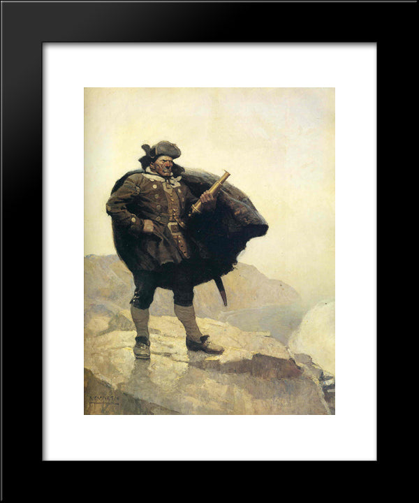 Billy Bones 20x24 Black Modern Wood Framed Art Print Poster by Wyeth, N.C.