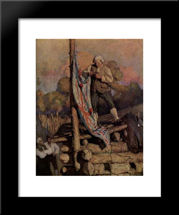 Captain Smollet 20x24 Black Modern Wood Framed Art Print Poster by Wyeth, N.C.