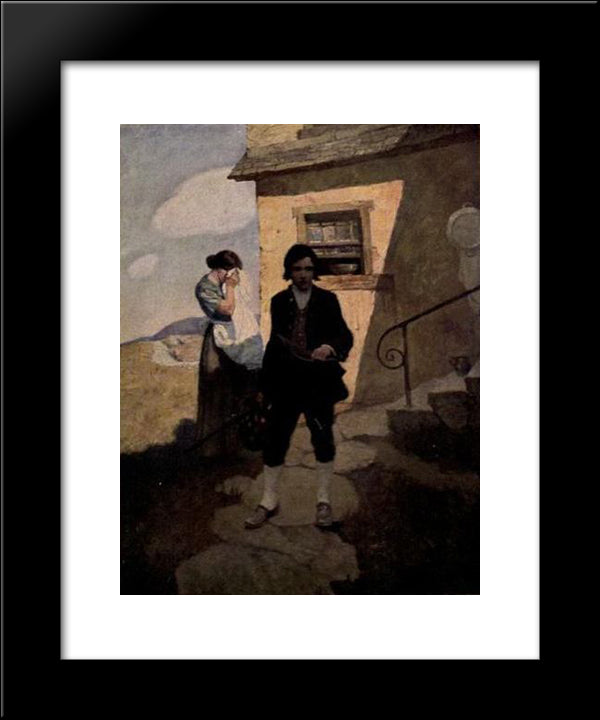 Jim Hawkins 20x24 Black Modern Wood Framed Art Print Poster by Wyeth, N.C.