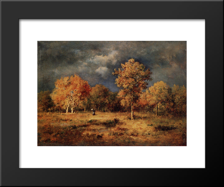 Approach Of A Thunderstorm 20x24 Black Modern Wood Framed Art Print Poster by Diaz, Narcisse Virgilio