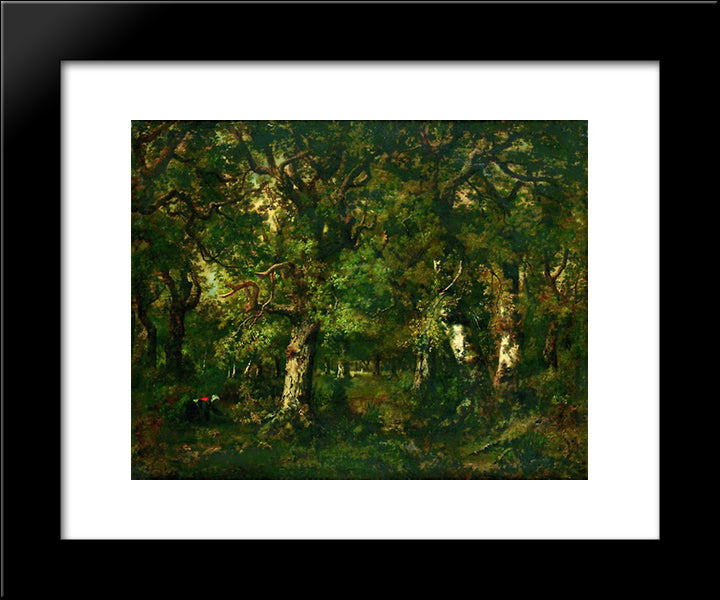 Fagoteuse Dans La Foret 20x24 Black Modern Wood Framed Art Print Poster by Diaz, Narcisse Virgilio