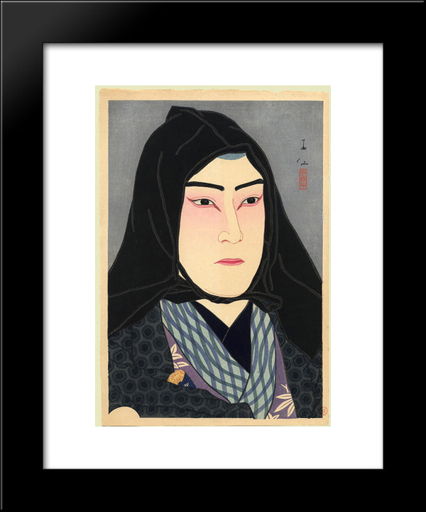 Nakamura Fukusuke In The Role Of Soshichi, A Smuggler 20x24 Black Modern Wood Framed Art Print Poster by Shunsen, Natori
