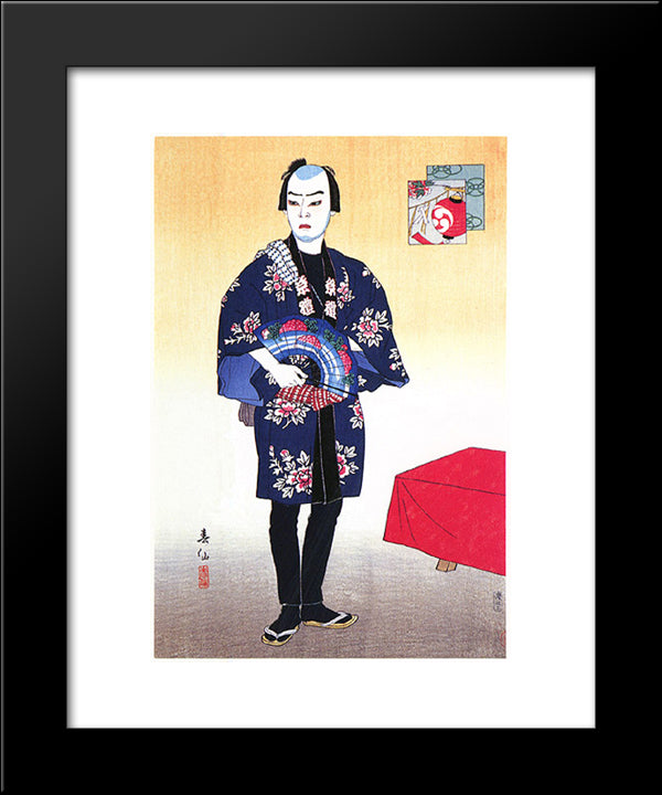 Onoe Kikugoro As Omatsuri Sanshichi 20x24 Black Modern Wood Framed Art Print Poster by Shunsen, Natori
