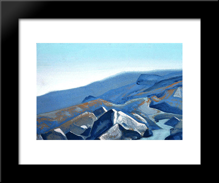 A Hill 20x24 Black Modern Wood Framed Art Print Poster by Roerich, Nicholas