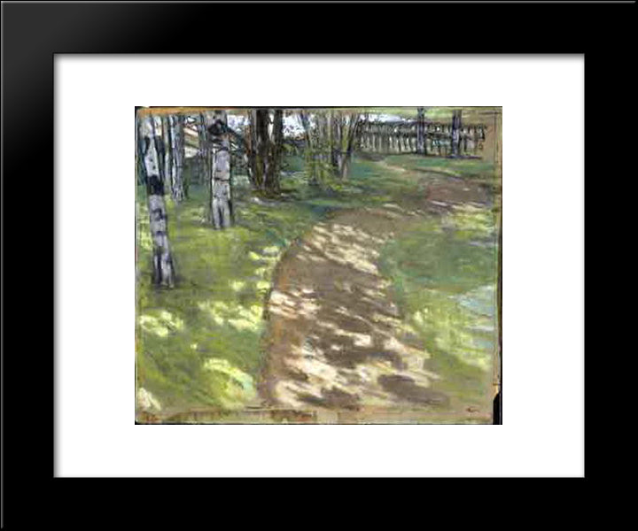 A Path 20x24 Black Modern Wood Framed Art Print Poster by Roerich, Nicholas